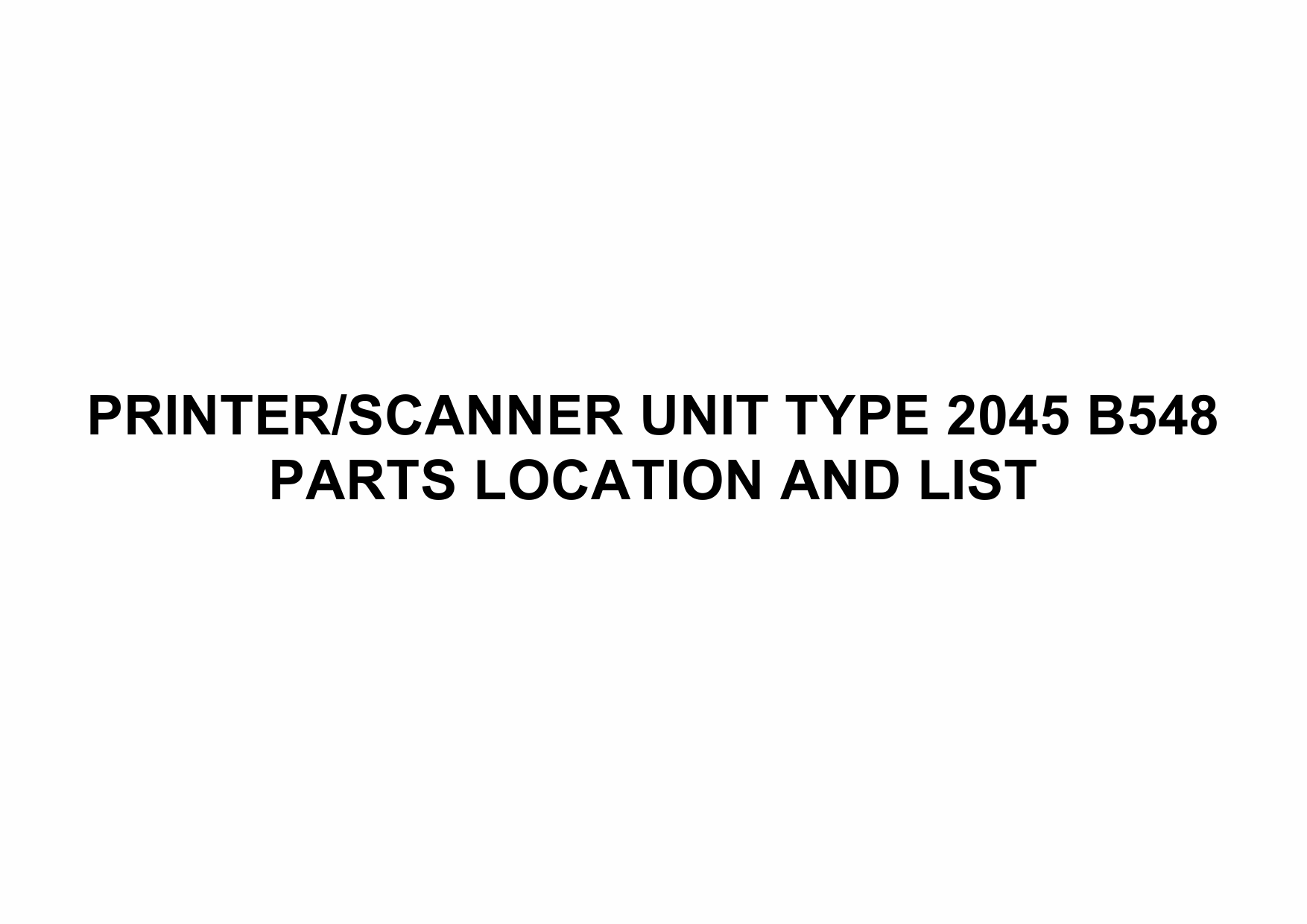 RICOH Options B548 PRINTER-SCANNER-UNIT-TYPE-2045 Parts Catalog PDF download-1
